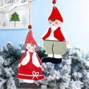 2Pcs Santa Claus Christmas Pendants Ornaments Wooden Craft for Christmas TrSEAU
