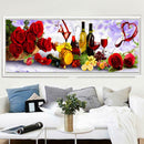 Rose Wine 5D DIY Diamond Painting Kit Cross Stitch Home Decor Craft Gifts