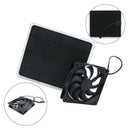 Household 20W 12V Solar Panel Exhaust Fan Cooling Ventilator Black Easy to carry