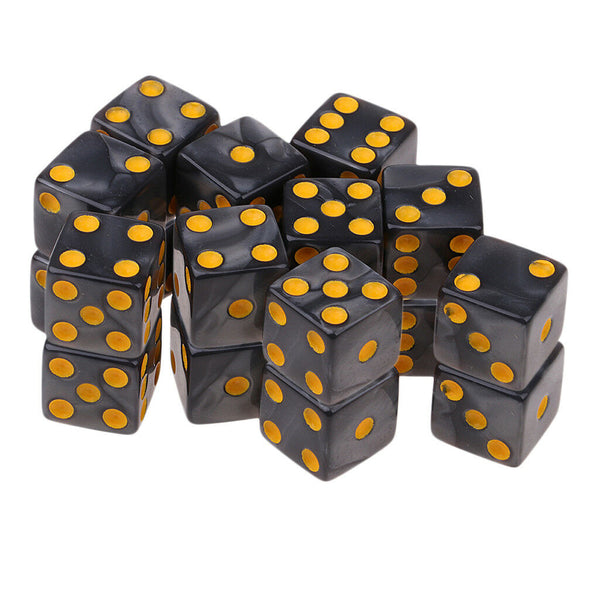 20Pcs/Pack Six Sided D6 Dice Die 16mm for Dungeons & Dragons Role Play Toys