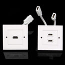 Uk Socket Port Hd Hdmi Wall Panel British With Short Cable Video Plug Charg S1M2