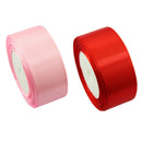 2Rolls 22m Single Face Satin Ribbon Bow Making Gift Wrap Crafts Trimming