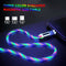 LED Flowing Magnetic Charger Cable Light Up Candy Moving Shining Charger Ph Q8P5
