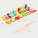 Math Wooden Toys Fruit Cut Pairing Learning Preschool Counting Board Digita