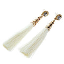 Fashion Tassel Dangle Earrings Drop Earrings For Women Beige