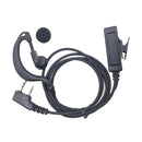 2 Pin G Shape Ear Piece Headphone w/ Micophone Fit for BaoFeng 2-Way Radio