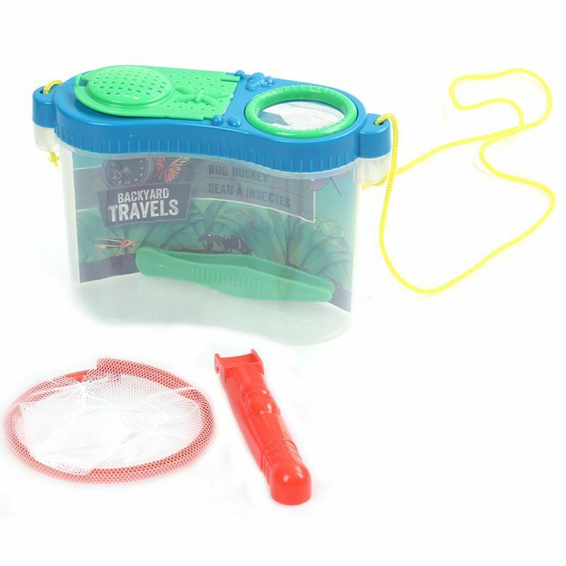 3pc Educational Kids Backyard Catching Kit Catch & Store Tweezers Y5M8