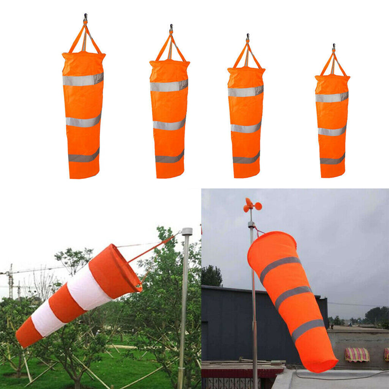 4x 24 30 40 60" Windsock Reflective Outdoor Boat Airport Lawn Windsock Bag Flag