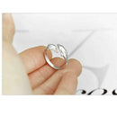 Creative Double Dolphin Rings Women Pop Solid Open Adjustable Ring Jewelry Gift