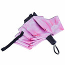 Three Fold Sun Rain Umbrellas Woman Flower Printing Black Shading Coating U