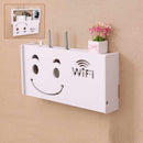 Wireless Wifi Router Storage Box Wood-Plastic Shelf Wall Hangings Bracket C E5J7