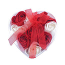 9Pcs Scented Rose Flower Petal Bath Body Soap Wedding Party Gift(Red+White)
