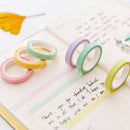 12x rainbow sticky paper colorful masking adhesive tape scrapbooking  FT