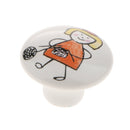 Knit Girl Decorative Knob Pull Handle for Kids Bedroom Wardrobe Drawer Decor