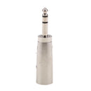 Male XLR to Male 1/4" (6.35mm) TRS Stereo Plug Audio Adapters