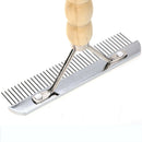 Dog Grooming Rake Cat Pet Comb Brush Tool Wooden Handle Hair Fur Comb
