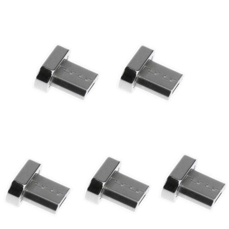 5 Pieces Magnetic Tips Micro USB Adapter Connector Head For Android Phones