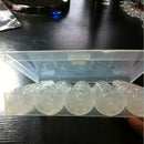 25 Spools Clear Bobbins in Case Organizer Storage Box Holder Sewing Machine FT