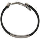 Bracelet Stainless Steel Cuff Silicone Bangle Hand Chain Men"s Jewelry Z4T7
