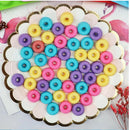 48-Cavity Mini Donut Silicone Mold Chocolate Mold Donut Pans Non-Stick Pink