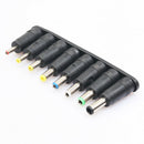 8pcs Angled Tips Universal Notebook Power Adapter Socket Plug Connector