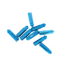 Pack of 9 Piece Anodised Aluminum Alloy Dart Flight Savers / Protectors Blue
