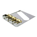 Chrome Guitar Bridge Cut-Down Sides Compensated Brass Saddles Control Plate