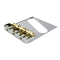 Chrome Guitar Bridge Cut-Down Sides Compensated Brass Saddles Control Plate