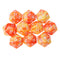 Set of 10 Orange Yellow D20 Acrylic Dice for RPG D&D Gaming Twenty Sided Die