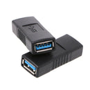 2Pcs Usb 3.0 Type A Female To Female Adapter Coupler Gender Changer Connect