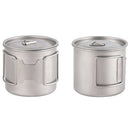 Outdoor Pure Titanium Cup Portable Drinking Cup Mini Coffee Cup 300ml Foldi