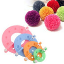 1 Set 4 Sizes Pom Pom Maker Fluff Ball Weaver Needle Knitting Wool Tool YaES