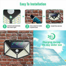1x 100 LED Outdoor Solar Power Wall Light PIR Motion Sensor Garden Security Lamp