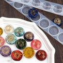 DIY Mold Seven Chakras Semicircle Hemisphere Round Mirror Silicone Crystal M Ew