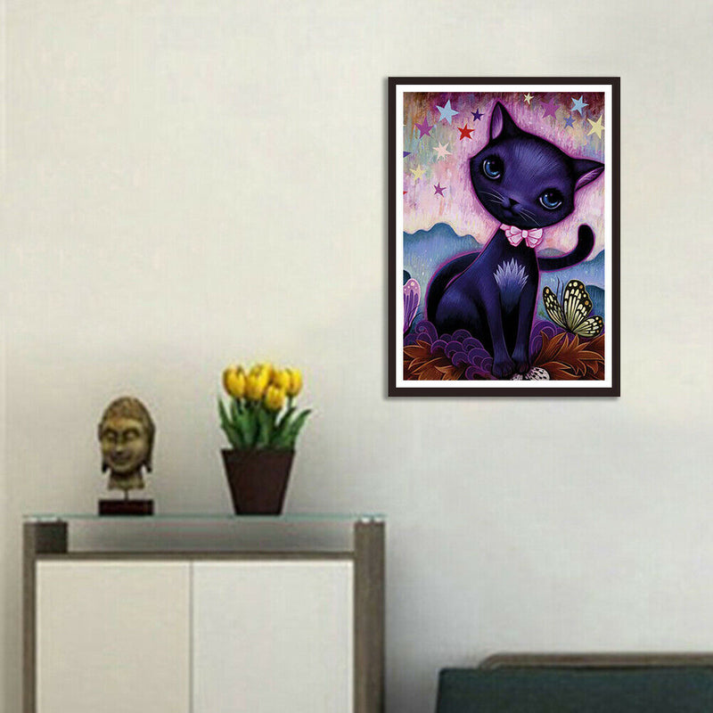 5D DIY Full Drill Diamond Painting Kitten Cross Stitch Embroidery Mosaic