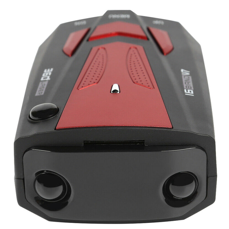 V7 2020 Car Radar Detector English Russian Human Voice Speed Warning (Red)