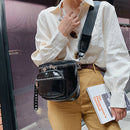 New Korean Fashion Solid Color Shoulder Messenger Bag Wide Shoulder Strap B