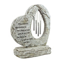 Dog Memorial Stone with Sympathy Poem and Wind Chimes for Garden Yards