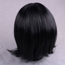 Durable Natural Synthetic Wig Hair fr Women Front Classic Straight Lace Black Hf