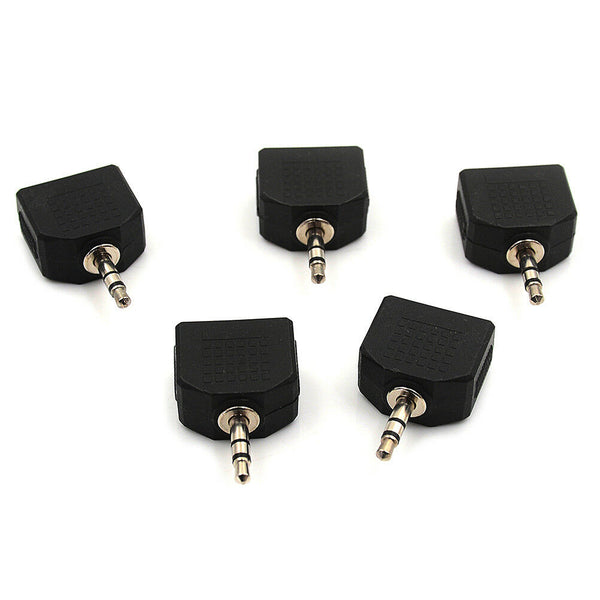 5Pcs 3.5mm to dual 2 RCA female male jack Y splitter audio adapter converter JR