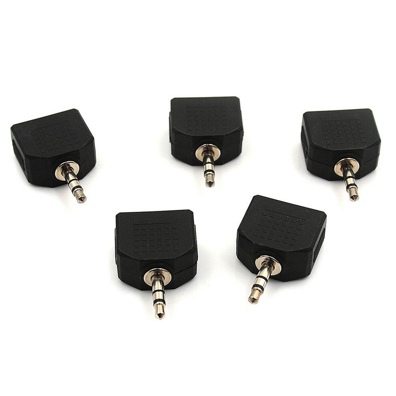 5Pcs 3.5mm to dual 2 RCA female male jack Y splitter audio adapter converter JR
