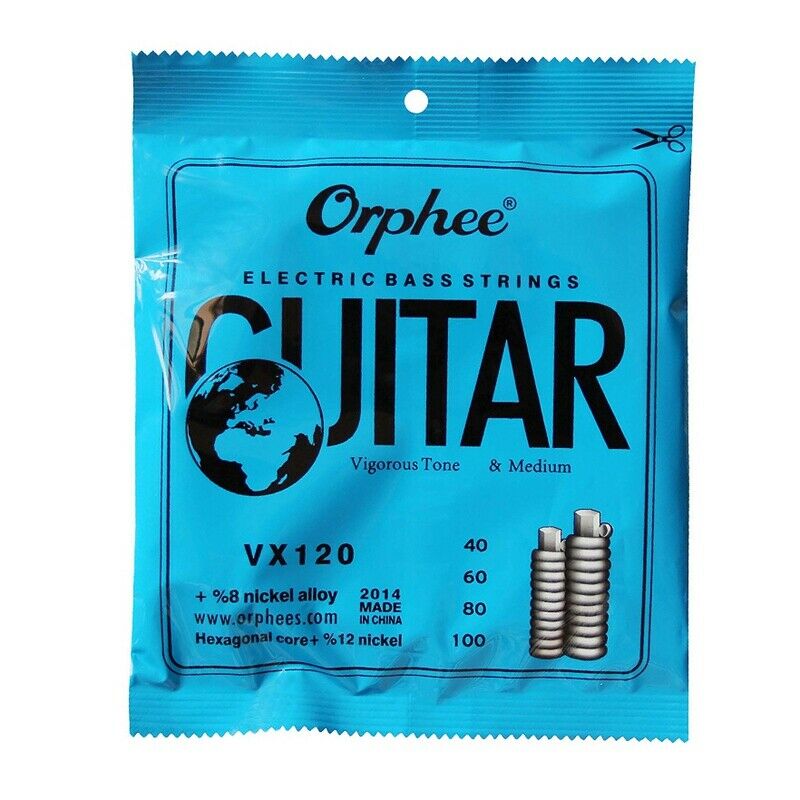 Orphee Electric Bass Strings Carbon Steel Series Hexagonal Wire Medium Ligh