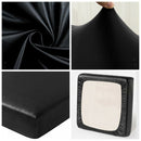 3x PU Leather Single Seat Cushion Slipcovers Covers for Sofa Couch Chairs Black