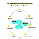 Cats Puzzle Turntable Windmill Ball Interactive Toys Pet Supplies (Green) A