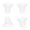 4pcs E27 Clear Glass Ceiling Fan Light Chandelier Wall Sconce Light Shades