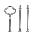 5set 2 3 Tier Cake Plate Stand Heavy Metal Center Handle Fitting Hardware R