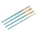 4x Wood Handle Bristle Hair Painting Brush for Watercolor Acrylic Painting