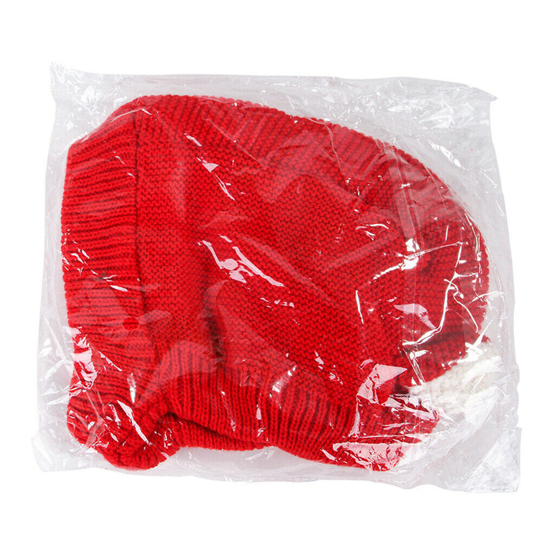 Dog Hat Winter Warm Dog Headwear for Small Medium Dogs Red