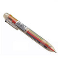 4Pcs 6 in 1 Multicolor Rainbow Ballpoint BallPoint Pen Students Smooth AU