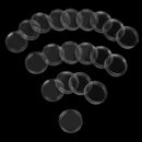 20pc18mm Applied Clear Round Cases Coin Storage Capsules Holder Round Plastic TE